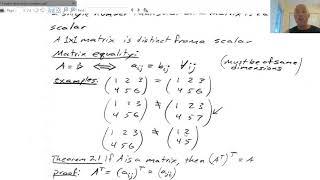 Matrix and vector notation