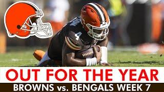 Deshaun Watson OUT FOR THE SEASON  Browns vs. Bengals News & Highlights Ft. Jameis Winston