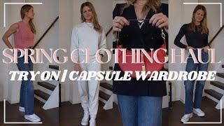 SPRING CLOTHING HAUL | Capsule wardobe try-on, first time shopping after moving to Europe