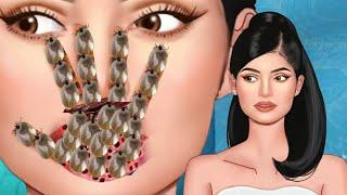 Asmr face maggot remove worm remove treatment animation video