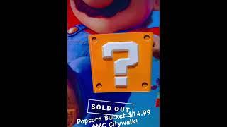 AMC POPCORN BUCKET  QUESTION MARK OF THE SUPER MARIO BROS MOVIE IN CITYWALK UNIVERSAL STUDIOS