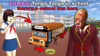 There's a new school bus where zombie tenge teng lives secrets HORROR SAKURA SCHOOL SIMULATOR MOVE