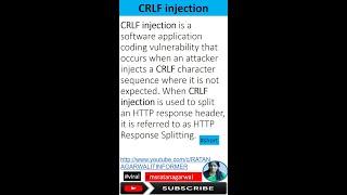CRLF Injection | RATAN AGARWAL IT INFORMER