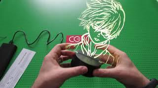 Unboxing Lamptee 3D Illusion LampAnime My Hero Academia So Todoroki Face Night Light