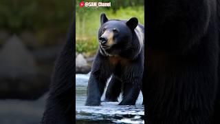 "Grace and Power:The Black Bear's Hunt in the Wild"#nature #animals #wildlifecreation #shorts #aiart