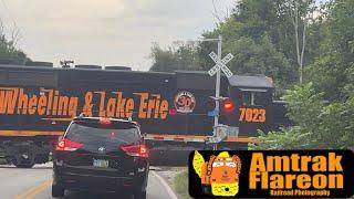 Wheeling & Lake Erie Stone Train On The Akron Sub 9/3/2021(Feat. W&LE 30th Aniv. Unit 7023)