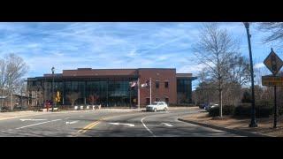 Scenic Drive in Downtown Cary North Carolina - 2024 Winter Drive