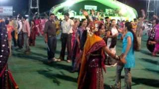 Team NriGujarati.Co.In Playing Garba in Surbhi Group Navratri Mahotsav 2009 Rajkot in Gujarat India