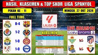 Hasil Liga Spanyol Tadi Malam ~ REAL MADRID vs BARCELONA ~ El Clasico Laliga 2024 Pekan Ke 11