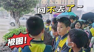 顶着大太阳去接孩子，结果回不去了，家长孩子双双被困学校#希乐同学 #校园