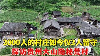 探访贵州大山隐秘荒村，百年前3000人的村庄，如今仅3人留守！【乡村阿泰】