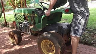 Repairing and painting the John Deere317's panels.