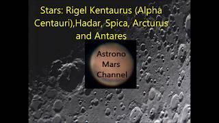 Stars: Rigel Kentaurus (Alpha  Centauri),Hadar, Spica, Arcturus  and Antares