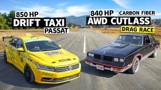 AWD Swapped, Procharged V8 Cutlass vs Tanner Foust’s 850hp Drift Taxi