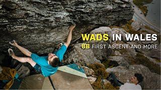 8B First Ascent and more • Jim Pope, Aidan Roberts and Tim Blake Bouldering in Wales