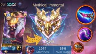 FRANCA LAST GAME BEFORE MYTHIC IMMORTAL RANK | MLBB