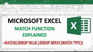 MATCH FUNCTION EXPLAINED IN MICROSOFT EXCEL || MICROSOFT EXCEL||MS Excel - Match Function