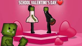 CAPBOY AND SHIRTGUY ARE HAVING FUN IN SCHOOL AT VALENTINES DAY | MELON PLAYGROUND