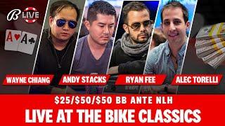 High Stakes Poker $25/$50 Wayne "D22-soso" Chiang, @Andystackspoker, Ryan Fee@BallyLivePoker