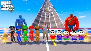 GTA 5 : Shinchan VS Little Singham Impossible Super Mega Ramp Challenge In GTA 5!