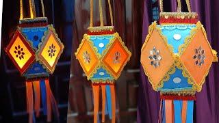 Make Colorful Kandil Lanterns For Diwali & Christmas#diylanterncraft