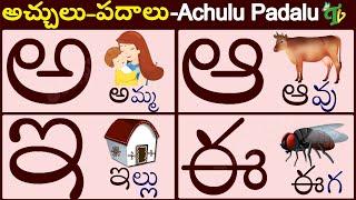 Learn Telugu Varnamala | Learn Telugu Alphabets for kids | Telugu Aksharamala | Telugu Aksharalu