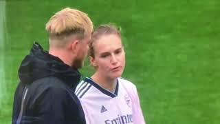 Dispirited Vivianne Miedema ‘having words’ with Arsenal manager, Jonas Eidevall