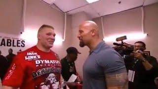 BROCK LESNAR AND THE ROCK BACKSTAGE AT UFC