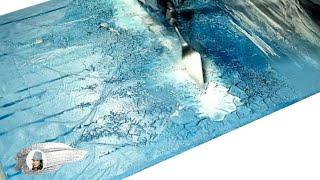 MESMERIZING Landscape Painting with Aluminum Foil: EASY Abstract Acrylic Painting (486)