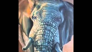 Oil painting, elephant art, online gallery by Lena Navarro