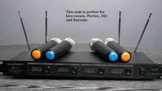 Introducing MU-V4H 4 channel handheld VHF Wireless Microphone System | MUSYSIC