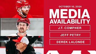 J.T. Compher, Jeff Petry & Derek Lalonde Media Availability | Oct. 10, 2024