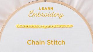 Embroidery 101:  How to Embroider a Chain Stitch