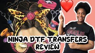 NINJA  DTF TRANSFERS REVIEW || how to create a gang sheet and how they press designs