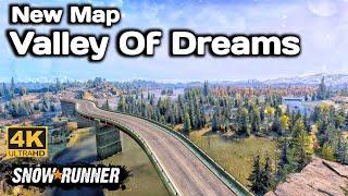 New Map Valley Of Dreams In SnowRunner Season 14 #snowrunner #truck #4k