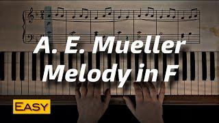 A. E. Mueller, Melody in F, Slow Motion Piano Tutorial