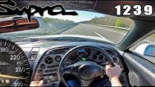 1239HP Toyota Supra HUGE TURBO! on AUTOBAHN (NO SPEED LIMIT)