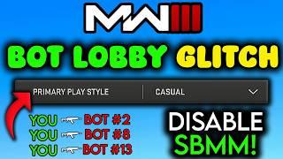 MW3 BOT LOBBY GLITCH (Turn OFF SBMM!) How to get BOT LOBBIES in MW3 SEASON 5 - MW3 / Warzone