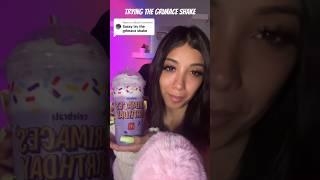 Trying the grimace shake  #asmr #grimaceshake