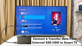 How to Connect & Transfer data from External SSD/HDD to Smart TV