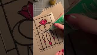 DIY Faux Stained Glass  #stainedglass #diydecor #crafts #vintagedecor #galleryglass #darkacademia