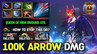 EPIC 100K FROST ARROW DAMAGE CARRY Drow Ranger Max Attack Speed Build 100% Just Stand & Multishot