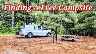 Watch how I found this great free campsite! van life 