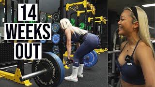 14 weeks out! Glute & Hamstring workout, IFBB bikini pro vlogs / PROlog