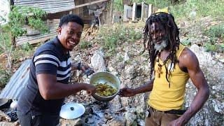 RASTA MAN Shares  His secret of longlife with VEGAN FOOD In The HILLS..