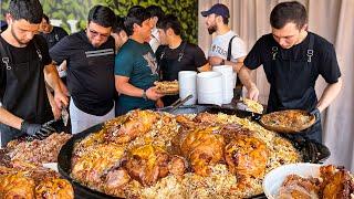 Uzbek National wedding pilaf from soft mutton and excellent rice