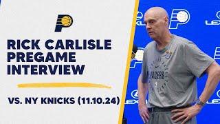 Rick Carlisle Pregame Interview with Jeremiah Johnson | Pacers vs. Knick (11.8.24)