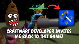 A CRAFTWARS DEVELOPER HAS INVITED ME BACK TO THEIR GAME!!! WHAT HAPPENS NEXT WILL SHOCK YOU!