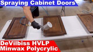 DIY Smooth Finish On Cabinet Doors with Minwax Polycrylic and DeVilbiss HVLP Spray Gun