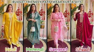 *HUGE* Amazon Affordable Wedding Partywear Kurta Sets with Dupatta Haul | Mahima Giri